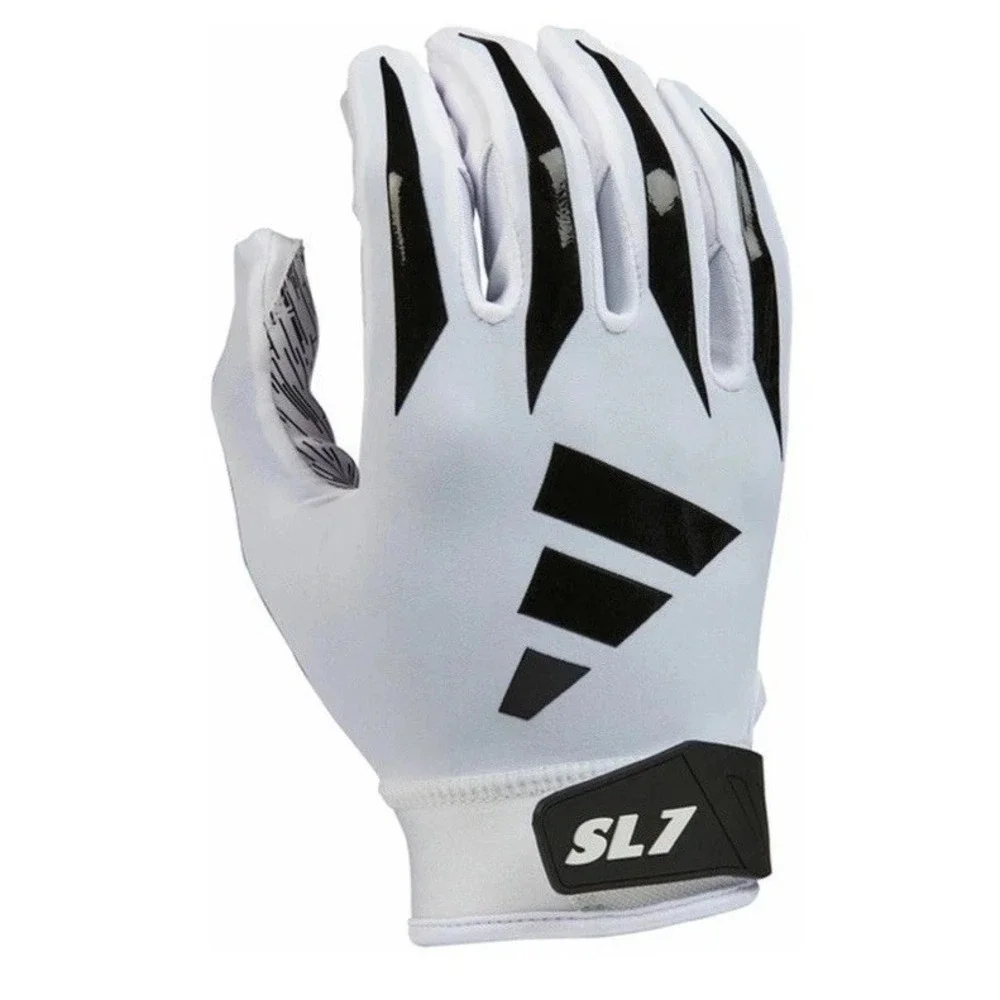 Adidas SL7 Scorchlight Receiver Football Gloves White Black‎ Size XL AF1886